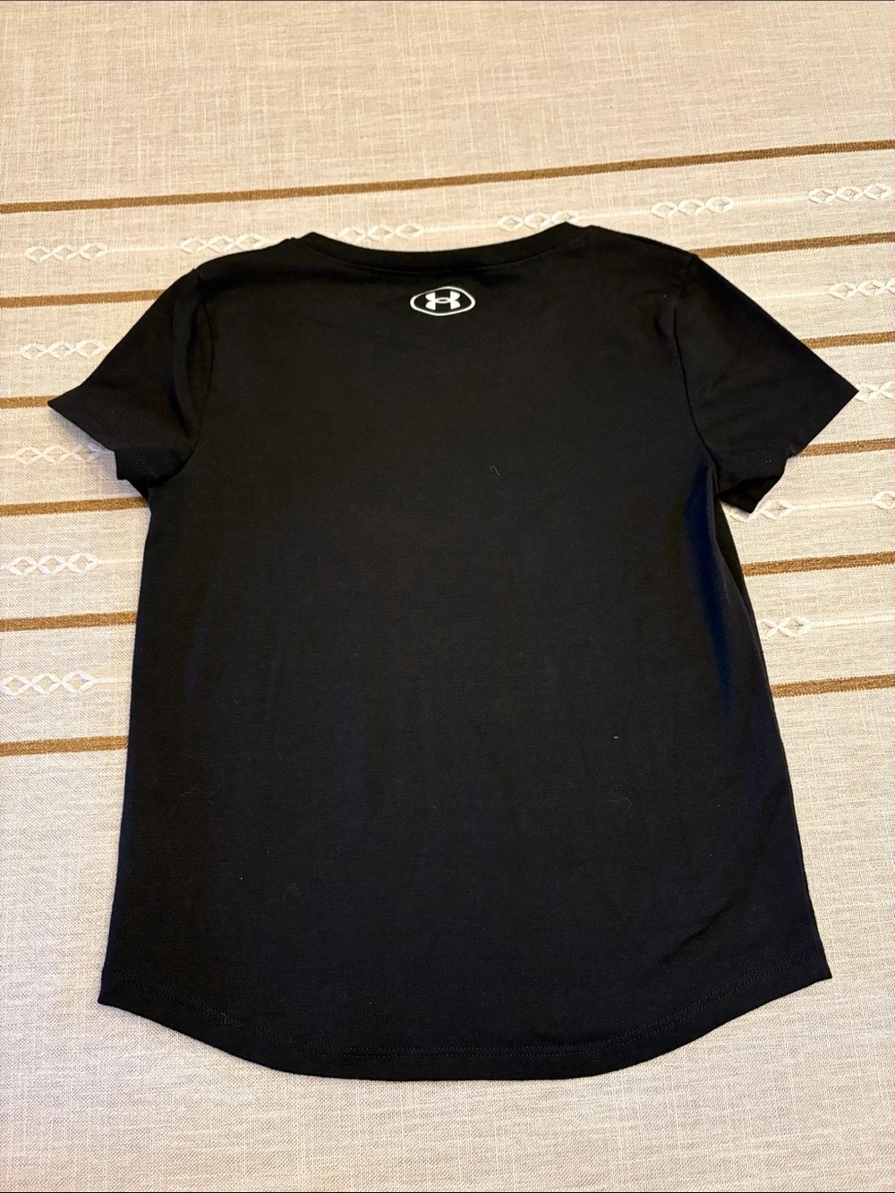 Under Armour Black Tee & Pink Athletic Shorts